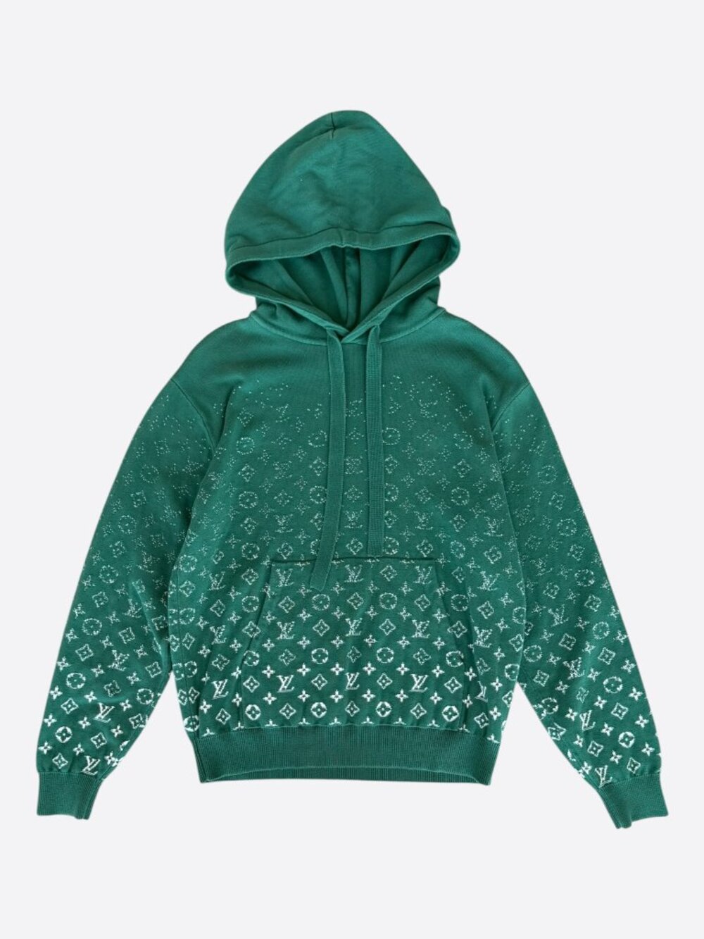 Louis Vuitton Green & White Monogram Gradient Hoodie